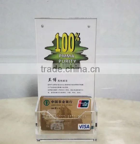 With Name Card Acrylic Menu Holder