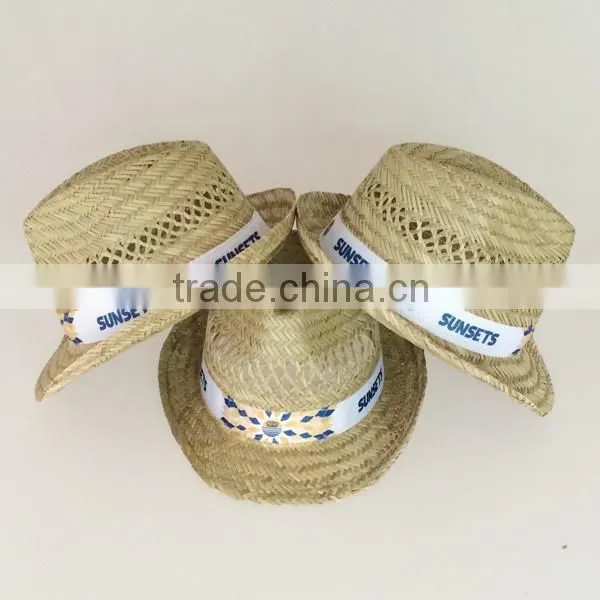 Wholesale Chinese Cheap Promotion Plain Custom Mens Narrow Brim Summer Natural Straw Cool Sun Hat photo-3