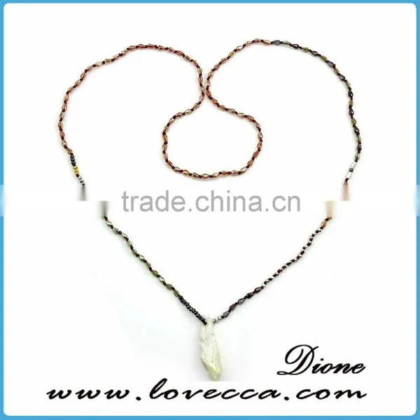 Various Design Colorful Beads Bohemia Style Wholesale Tassel Necklace Jewelry Natural Stone Beads photo-6