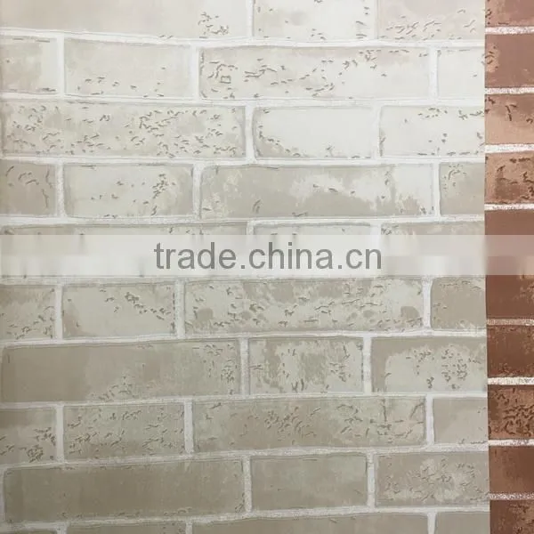 Hot Selling Natural Brick Stone Textured 3d Effect Wallpaper With Cheap Price photo-2