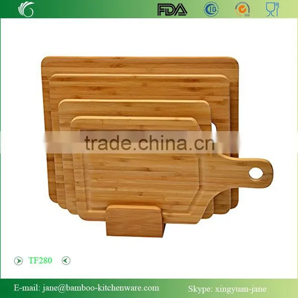 Strong and Durable Bamboo Cutting Board Set With Knife Dull photo-2