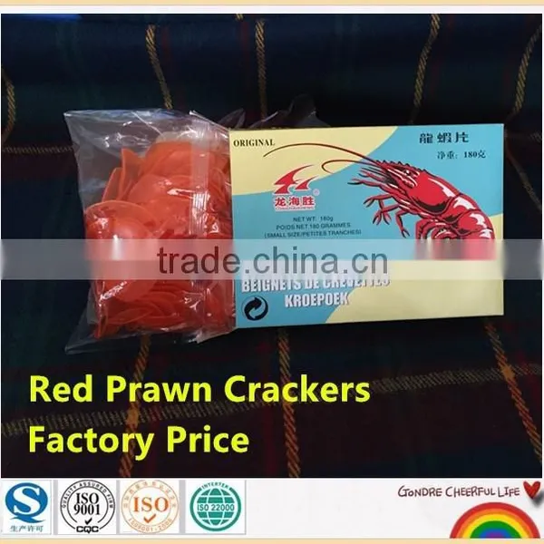 Well-fried Chinese Red Prawn Crackers Light and Crispy With Factory Price