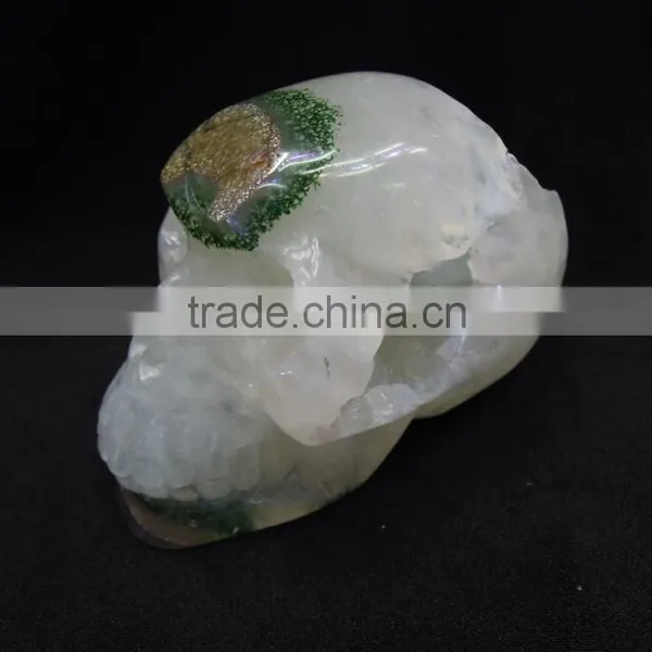 Hot Sale Natural Crystal Delicated Amethyst Skull With Geode All by Hand Carved photo-4
