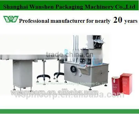 Shanghai Wanshen HDZ 100 Automatic Cartoning Machinery for Pharmaceutical Bottle/Soft Tube/Blister/Injection/Pillow Bag