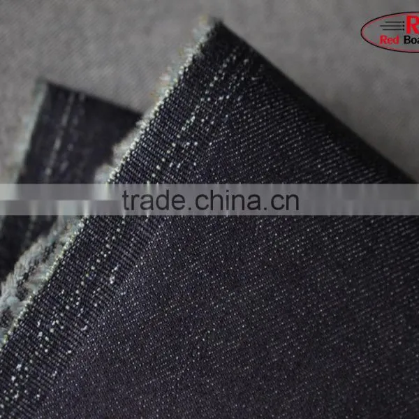 9oz Blue Color Slub 98% Cotton Stretch Denim Fabric For Wholesale photo-3