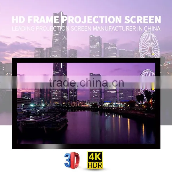 Fast Delivery HD 16:9 150 Inch Wall Mount Fixed Frame Projection Screen / Fixed Frame Projection Screen For Home Cinema photo-6