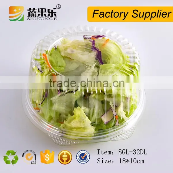 Clear Plastic Take Away Salad Bowl PET Clamshell Box for Fruit photo-4