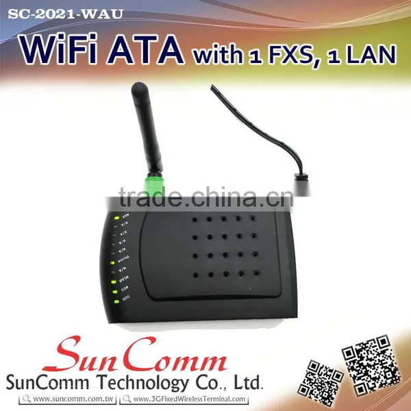 SC-2021-WAU Best Selling WiFi Voip ATA With 1FXS, 1WAN, 1USB, IEEE802.11n 150Mbps Wireless Built-in photo-2