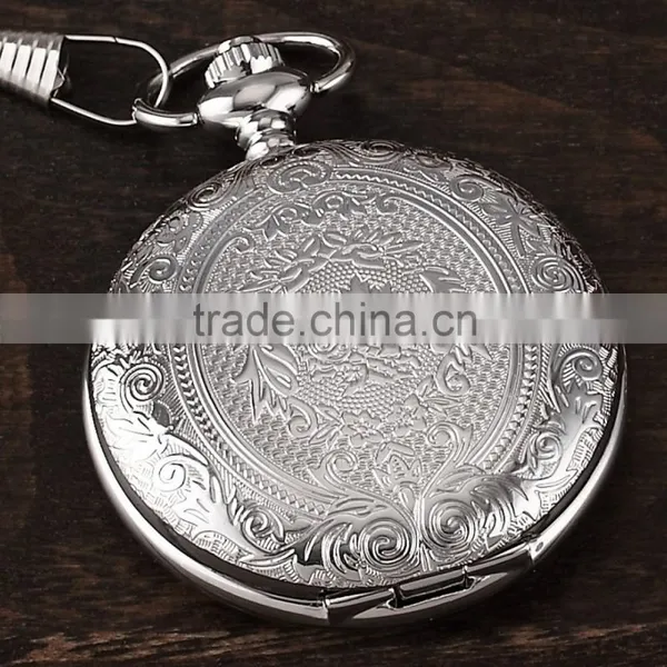 Cool Eden Pattern Necklace Pendant Chain Fob Quartz Pocket Watch photo-5