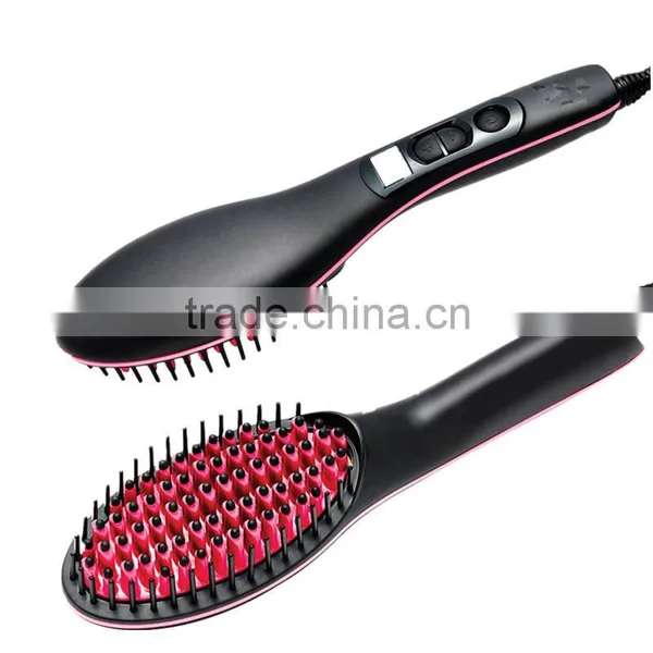 Electric 3D Ceramic PTC Hair Straightener Brush photo-2