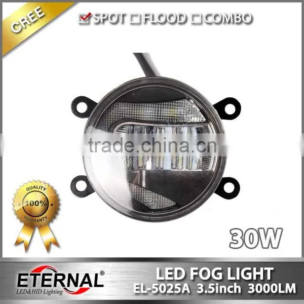 30W Jeep Wrangler Rubicon Jeep Wrangler JK/TJ/LJ/CJ High Power Led Fog Light Driving Led Work Light photo-6
