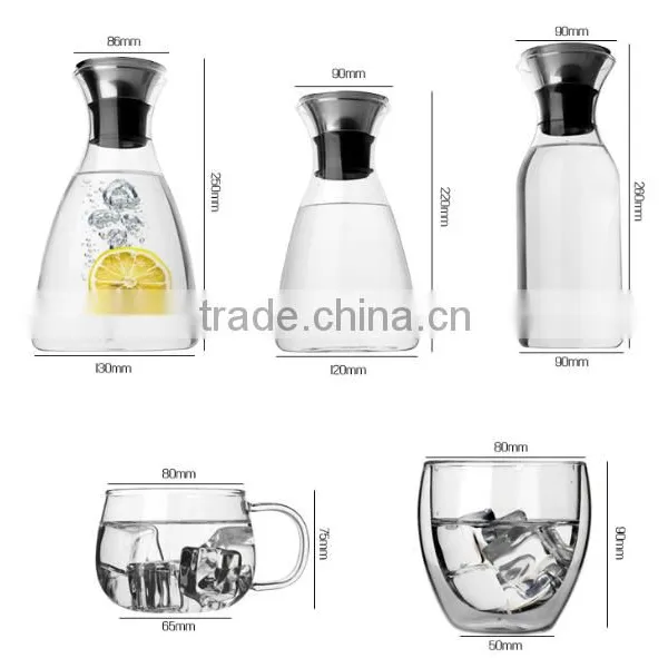 Glass Water Pitcher Decanter With Glass Cup Set photo-4