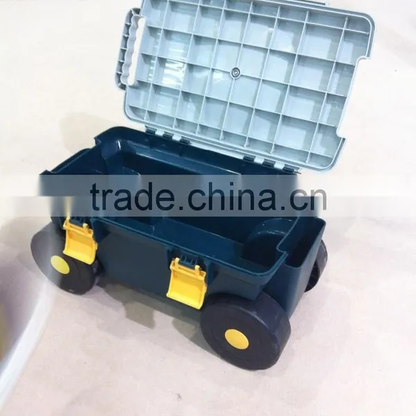 360 Swivel Garden Seat Storage Cart photo-2