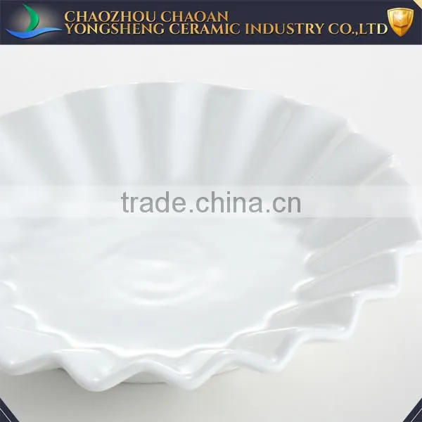 Round Shape White Porcelain Restaurant Dessert Plate for Sale photo-2