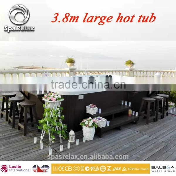 Luxury CE Approval Outdoor 8 to 12 Persons Whirlpool Massage Balboa Acrylic Jazz Spa photo-6