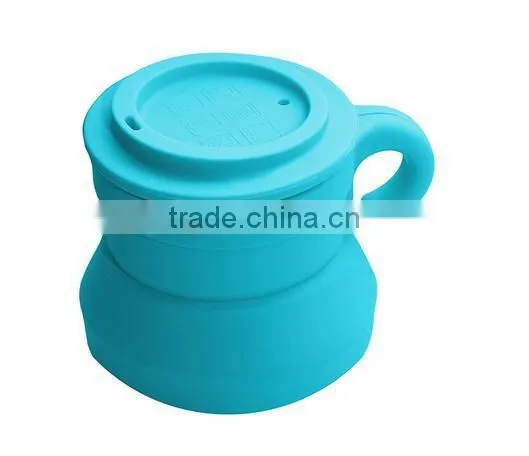 Silicone Travel Collapsible Camping Cup With Lid photo-4