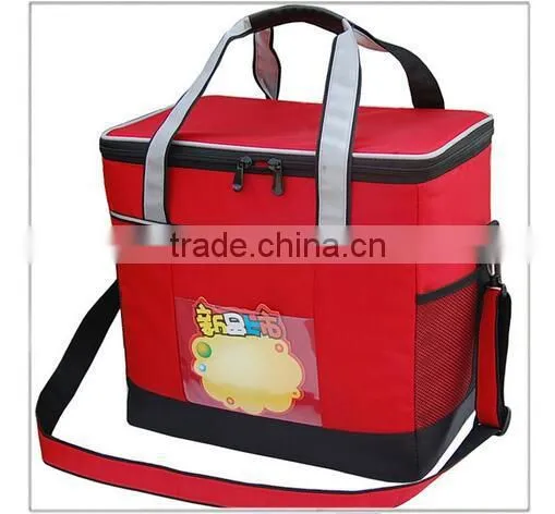 CY153 Lunch Tote Bag Box Cooler Bag, Silver Interior and Long Handles, Picnic Cold Drink Insulation Bag Cooler Bag Freezable photo-6