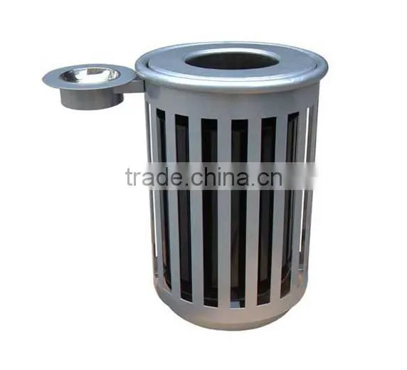 Arlau Outdoor Park Metal Trash Receptacle photo-2