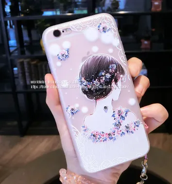 New Design Soft Tpu Cell Phone Case Silicone Mobile Phone Cases for IPhone7/7Plus/6/6s/6plus/6splus Diamond Crystal Case photo-2