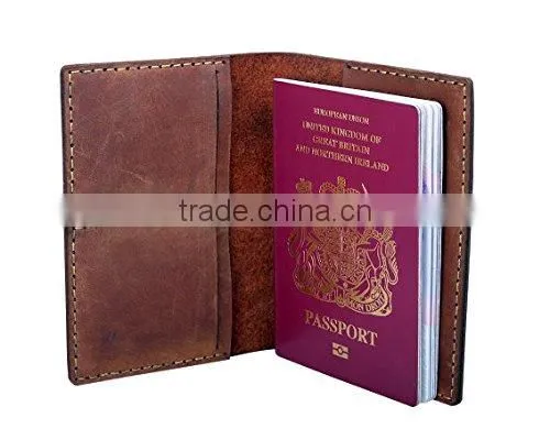 Cheap OEM Genuine Leather RFID Blocking Passport Holder photo-4