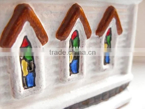 Ceramic Christmas Village, Lighted Church photo-5