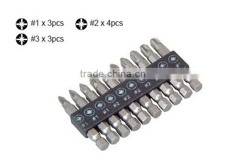 2017 Yute 10PCS 50mm POZI Screwdriver Bit Set photo-3