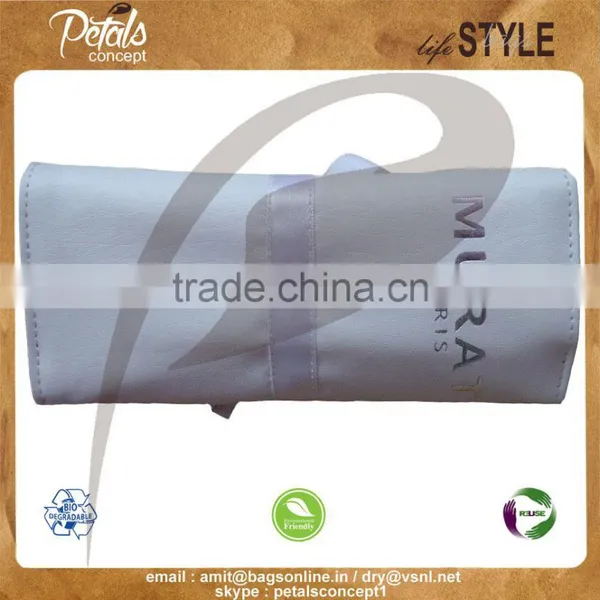 Jewelery Folder With Polysilk Ribbon Closure - Made From PU - Three Fold Design photo-2