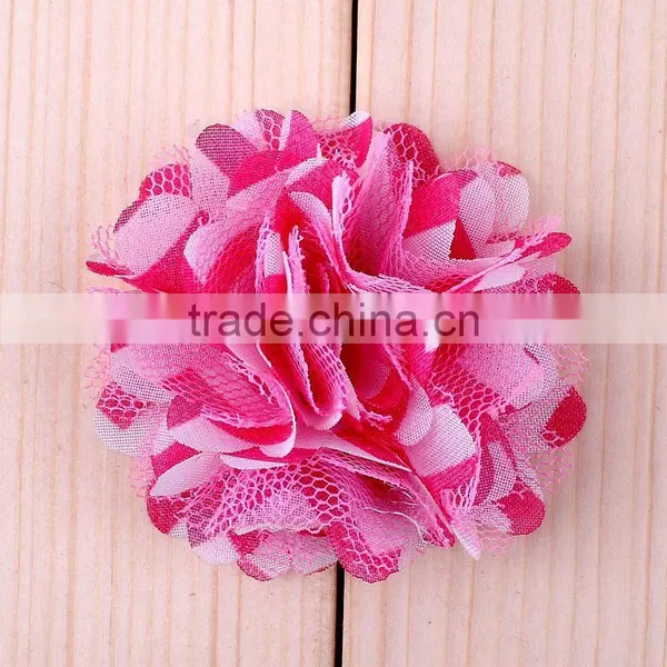 Fabric and Mesh Flower Clip for Kids Hair Accessories photo-3