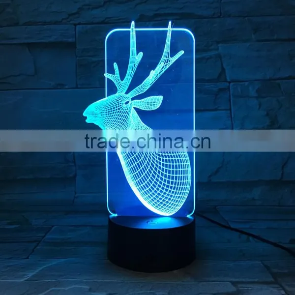 UCHOME Deer Shape Lamp Christmas Gift 3D Illusion Lamps photo-6