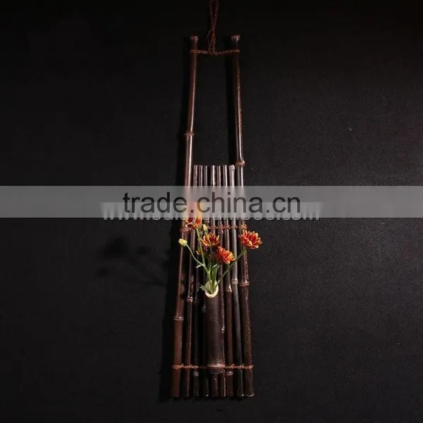 Nature Black Bamboo Poles Ladders With Flowers for Home And Garden Decoration photo-3