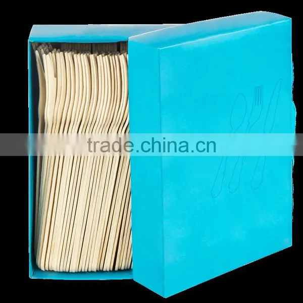 Birch Restaurant Disposable Wooden Cutlery Set photo-4
