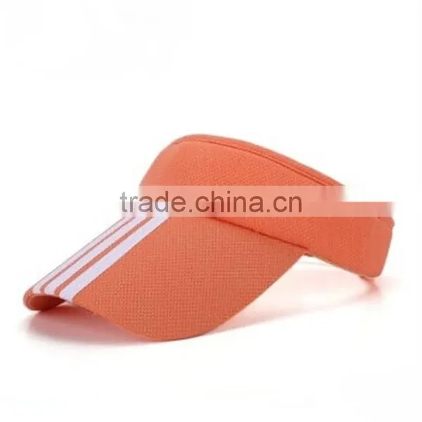 Wholesale Cheap Sun Visor Hat/cap/high Quality Kids Colorful Running Wide Brim Visor Hats photo-2