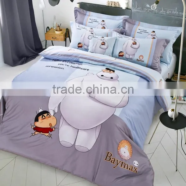 Classic Designer European Colorful Pigment Printed 4 Pcs Comforter Bed Cover Bedding Set photo-2