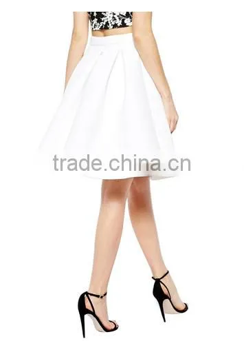 Solid High Waist Ruffled Mini Skirt photo-2