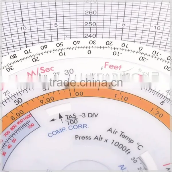 Kearing Brand,#KCRP- 5 White Slide Graphic Student Plotter/flight Computer Equipement for Pilot photo-2