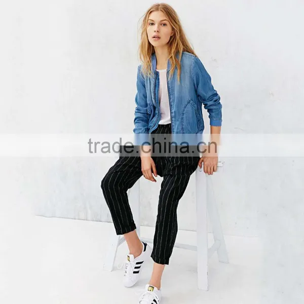 Woemen Baseball Bomber Jacket With Zip and Pocket Custom Design photo-4