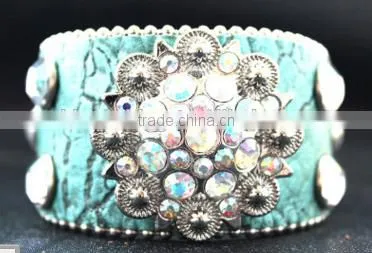 Women's Luxury Leather Bracelets 2016 Sparkling Heart Soft Leather Bracelets High End Leather Bracelets photo-4