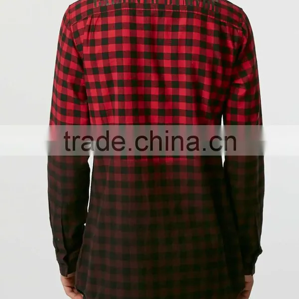 Mans Extra Long Plaid Dyed Shirts Latest Design photo-4