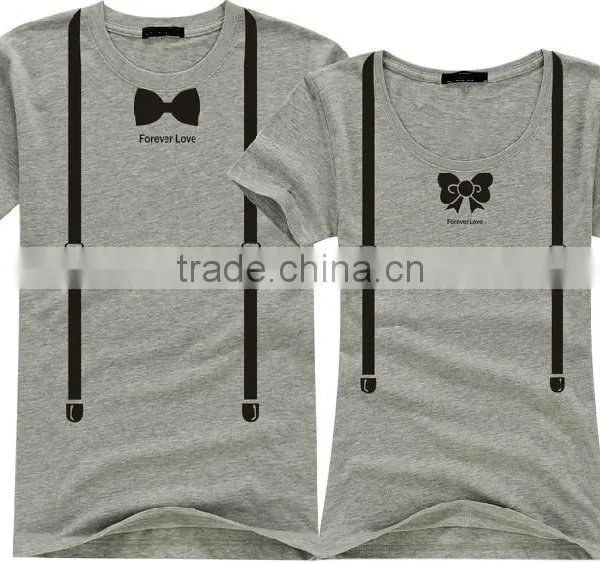 2016 High Quality Printed T-Shirt For Couple photo-3