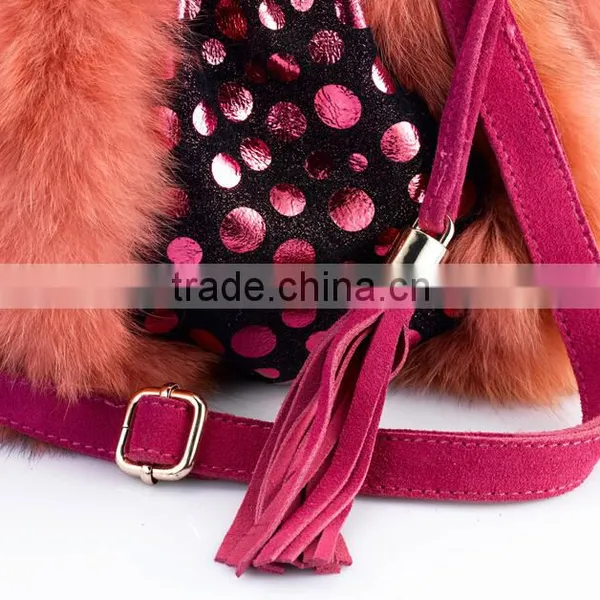 Pocket Shape Fox Fur Shoulder Bag/Wholesale And Retail photo-4