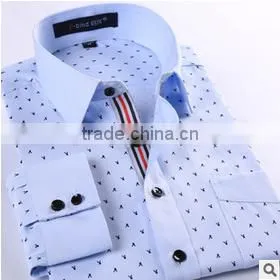 Long Sleeve Man's Dress Fashionable Printed Work Cotton Uniform Elongated t Shirt photo-2