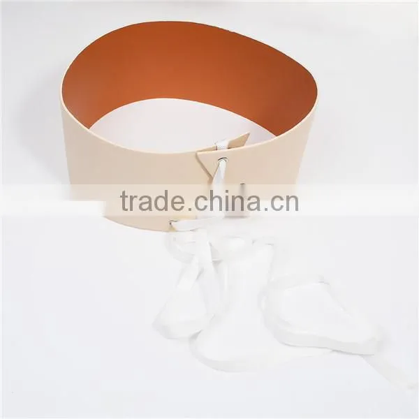 PU Leather Waistband Rectangle Khaki photo-2