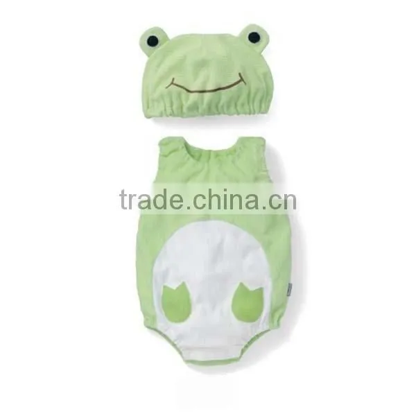 Cartoon Animal Fruit Sleeveless 100% Cotton Baby Romper With Hat photo-2