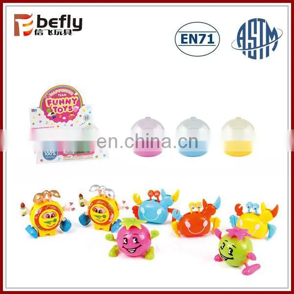 3 Style Assorted Plastic Clock Fruit Crab Wind-up Toy photo-2