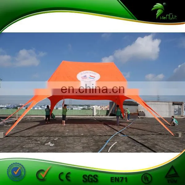 12x8 m Double Twin Peak Star Shade Tent / Aluminum Frame Orange Outdoor Double Star Tent photo-5