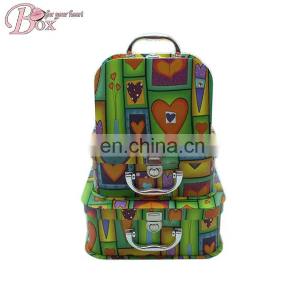 Small Paper Cardboard Suitcase Gift Box With Handle photo-6
