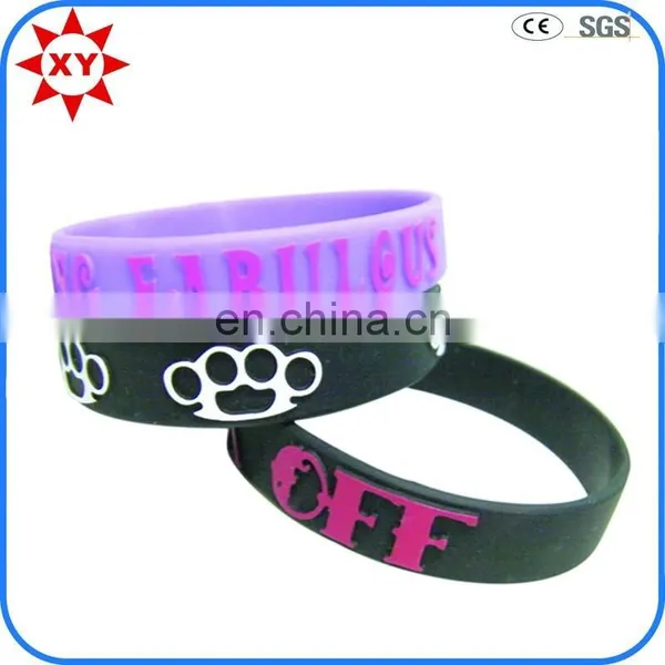 220mm Colorful Silicone Cheap Customized Fabric Wristband photo-5