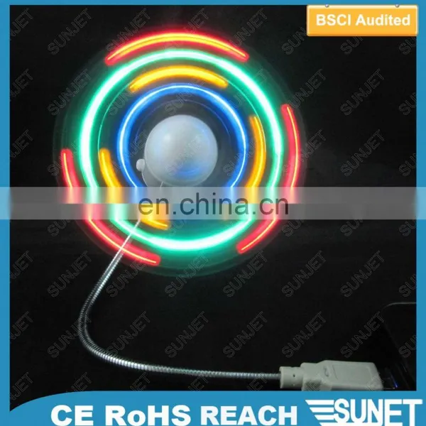 Super Micro Air Cooling Mini Glow Led Usb Fan With Customized Led Message photo-4