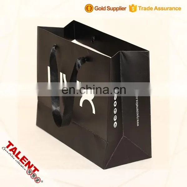 Custom Black Color Paper Shopping Bag for Private Brand photo-2