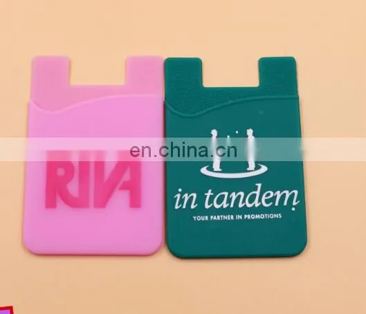 Silicone Cell Phone Credit Card Holder With Sucker,silicone Card Holder With 3M Sticker,pocket Name Card Holder photo-4